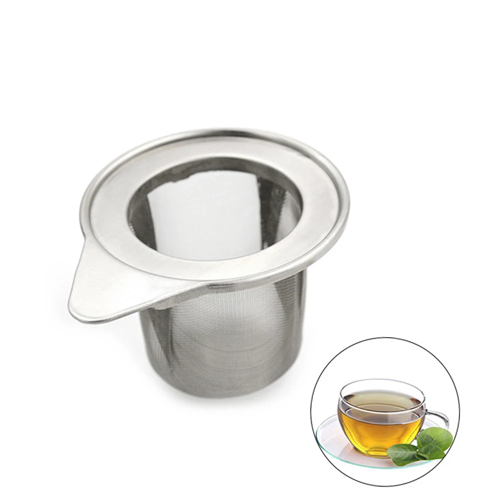 Mesh Tea Infuser Non-stick Reusable Teapot Drinkware Easy Clean Stainless Steel Lightweight Filter Strainer Kitchen Accessories