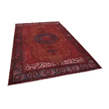 

217x324 Cm Red Handmade Over Dyed Rug-7x11 Ft