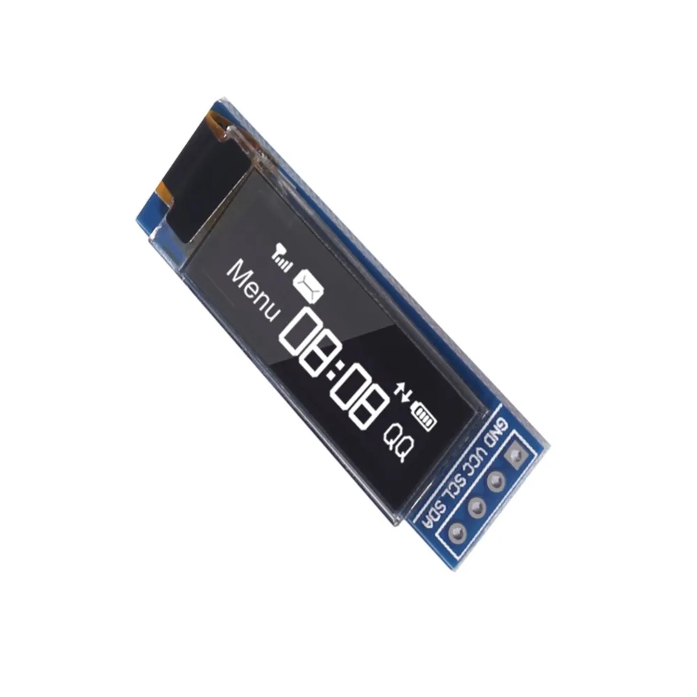 I2C OLED Display Module 0.91 Inch I2C SSD1306 OLED Display Module blue or white I2C OLED Screen Driver DC 3.3V~5V for Arduino