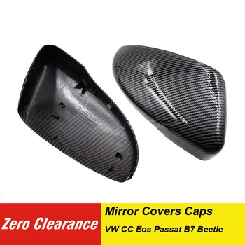 

Left Right Carbon Fiber Side Mirror Cover Caps RearView Mirror Shell for VW CC Eos Passat B7 Beetle 3C8 857 537 3C8 857 538