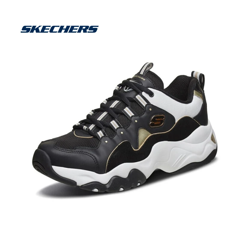 Skechers/Повседневная обувь; Мужская Уличная теннисная обувь D'lite; дышащая мужская обувь на шнуровке; Zapatillas Deportivas Hombre; 999285-BKGD