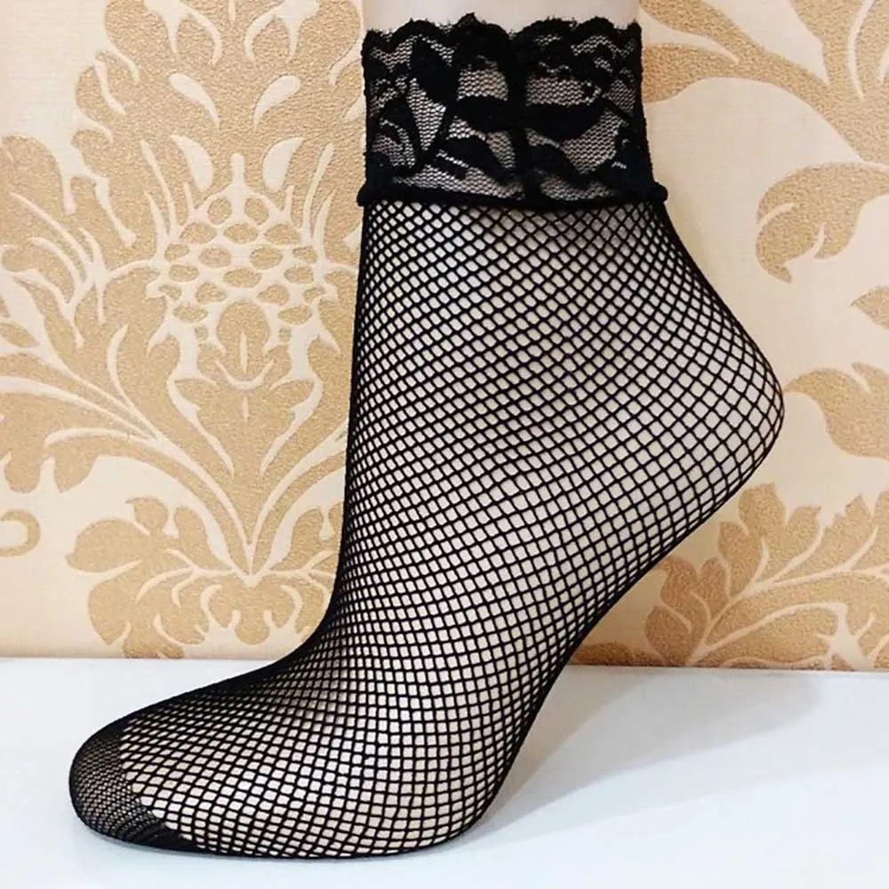 Кружевные чистые сетчатые маленькие сексуальные кружевные сетчатые носки женские ультратонкие сексуальные сетчатые кружевные короткие дышащие носки длиной по щиколотку