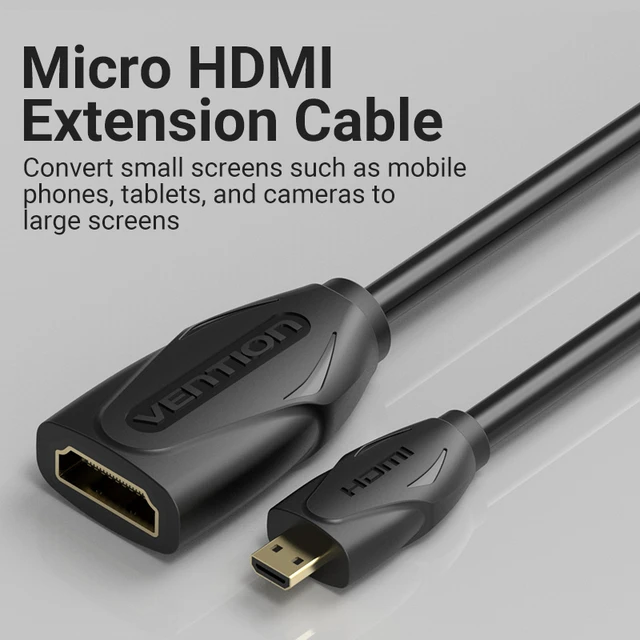 3 in 1 HDMI v1.4 Female to Mini And Micro HDMI Male Adapter Converter  Connector