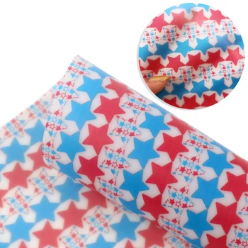 

20*34cm Jelly Flowers Series Printed Faux Synthetic Leather Sheets in Crafts Fabric for Bows DIY Handmade Materials,1Yc10864