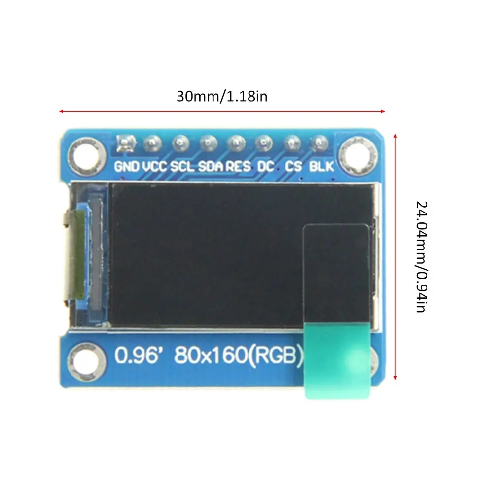 0.96inch LCD display Module IPS screen 160x80 HD resolution SPI interface with embedded controller Replacement