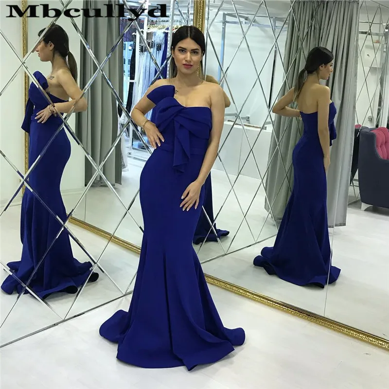 

Mbcullyd Mermaid Prom Dresses Long 2020 Elegant Royal Blue Imported Evening Dress Formal Backless Vestidos de fiesta de noche