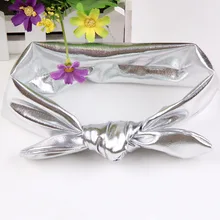 Детская бронзовая повязка для волос с кроликом ушам, эластичная повязка на голову, Детские аксессуары для волос в европейском и американском стиле, Новинка