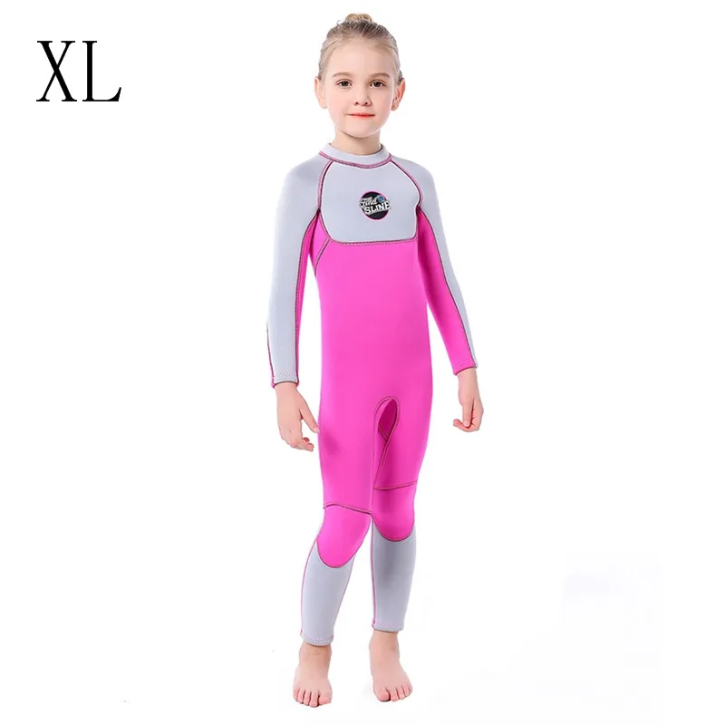 Цельный Зонт тепловой 3 мм Детский костюм для дайвинга аксессуары с длинным рукавом Купальник для плавания Дайвинг Сноркелинг сёрфинга костюм - Цвет: PXL