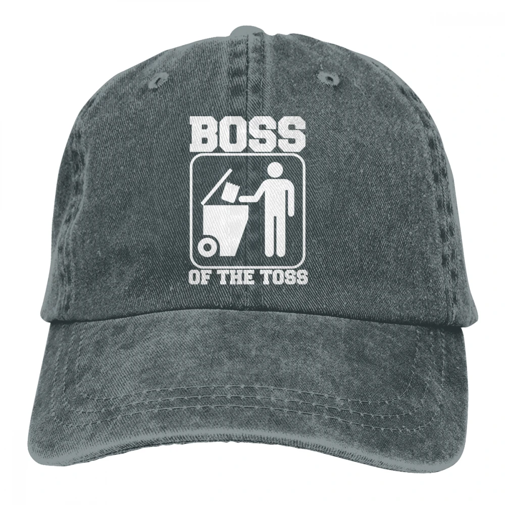 Boss Of The Toss Casquette черные унисекс Мужские Женские джинсовые бейсболка с ремешком кепки Регулируемая шляпа для гольфа папа