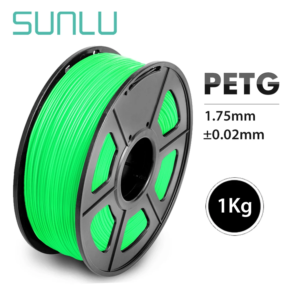Нить для 3D принтера SUNLU PETG 1 75 мм кг/2 2 фунта с катушкой 100% без пузырьков ПЭТГ