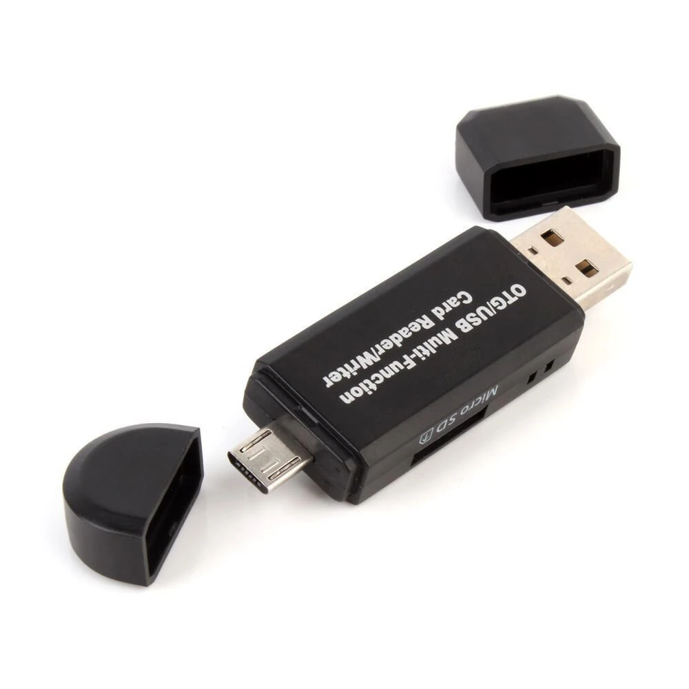 Topke Lector de Memorias Mini USB 2.0 OTG Micro SD//SDXC TF Lector de Tarjetas Adaptador de PC port/átiles Accesorios para el Ordenador