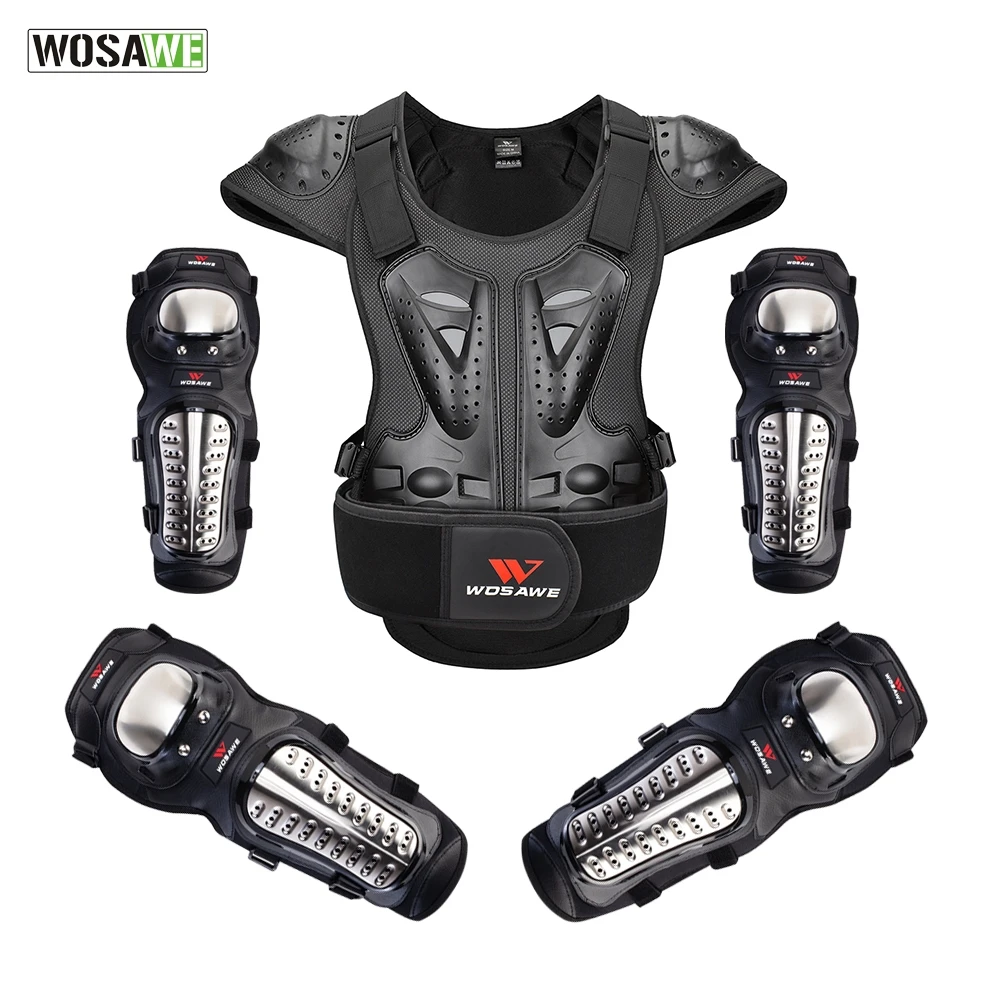 WOSAWE-armadura protectora de EVA PE para adultos equipo de protección para pecho, espalda y hombro, esquí, patinaje, monopatín de carreras, chaleco de seguridad