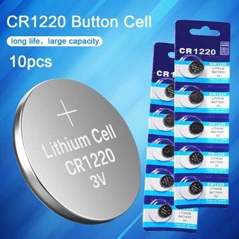 

10PCS CR1220 3.0V Watch Battery Button Battery DL1220 BR1220 LM1220 Coin Cell Lithium Batteries for Toy Calculator Clock Watch