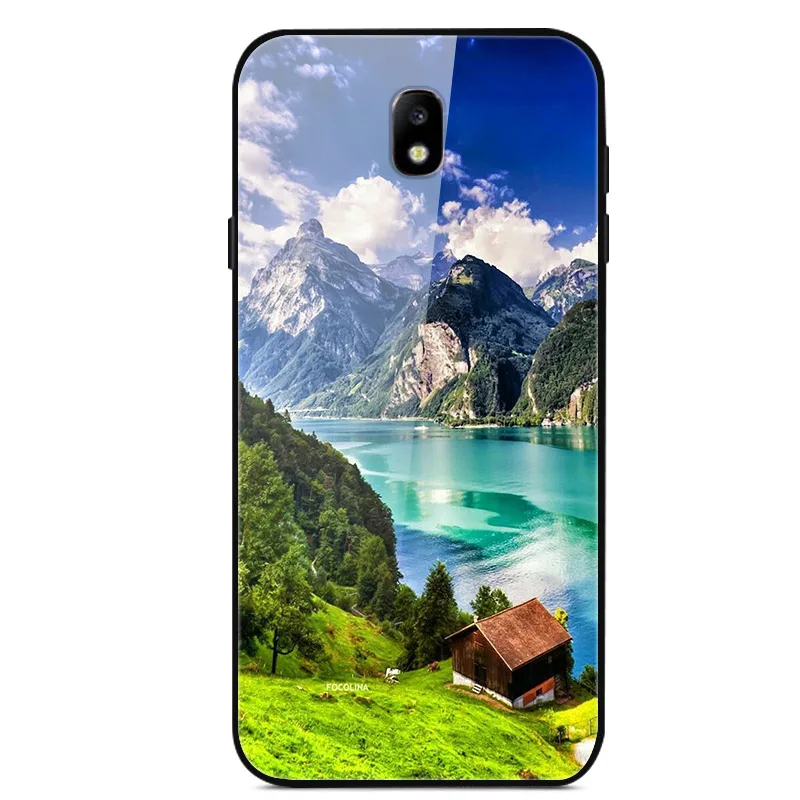 35 Для samsung Galaxy J7 чехол J730 из закаленного стекла «Планета космос», чехол из стекла для samsung J7 J730 J730F Funda Capa - Цвет: 35