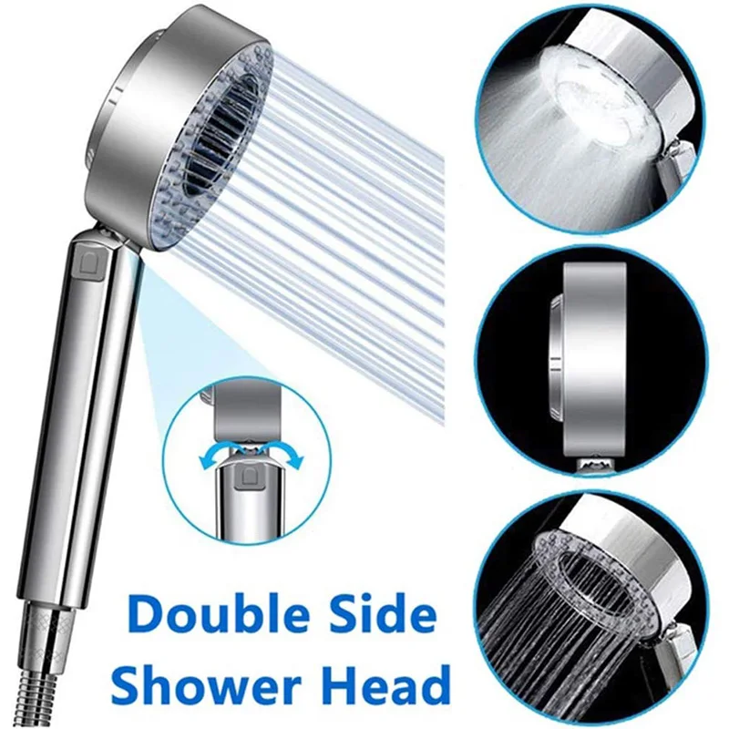 

Zhang Ji Double-sided Handheld Showerhead Rain and Spray Mode Detachable Shower Sprayer Nozzle with Container for Shower Gel