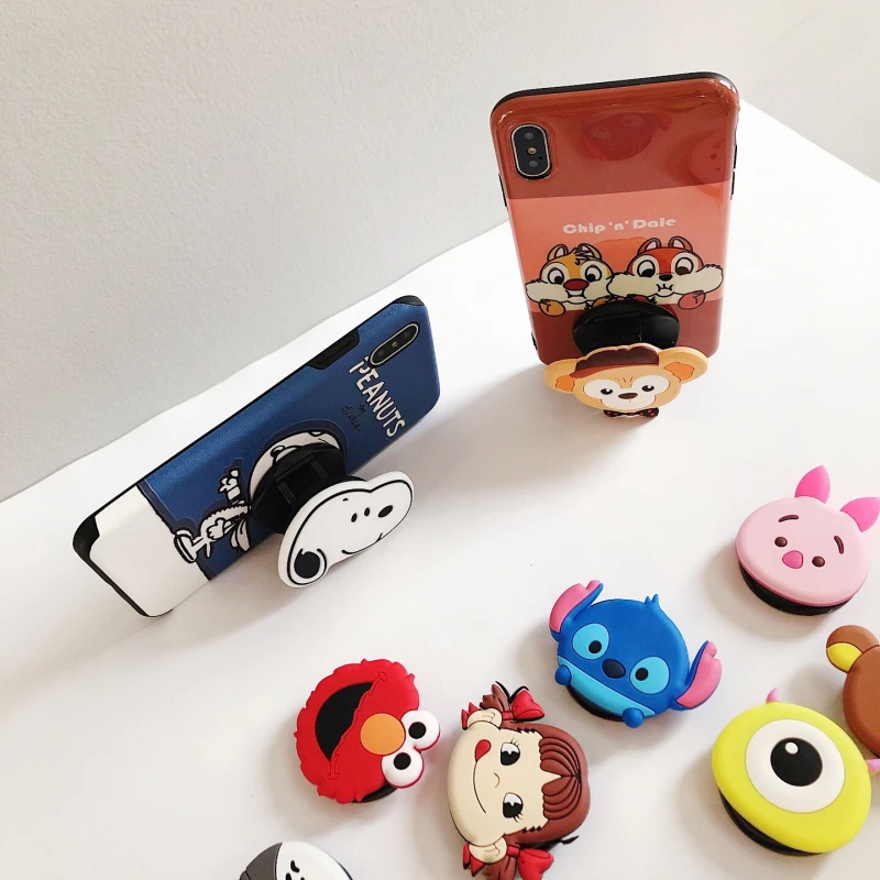 3D мультфильм складной палец ручка держатель мобильного телефона для samsung xiaomi huawei iphone чехол милый силиконовый держатель Подставка Кронштейн
