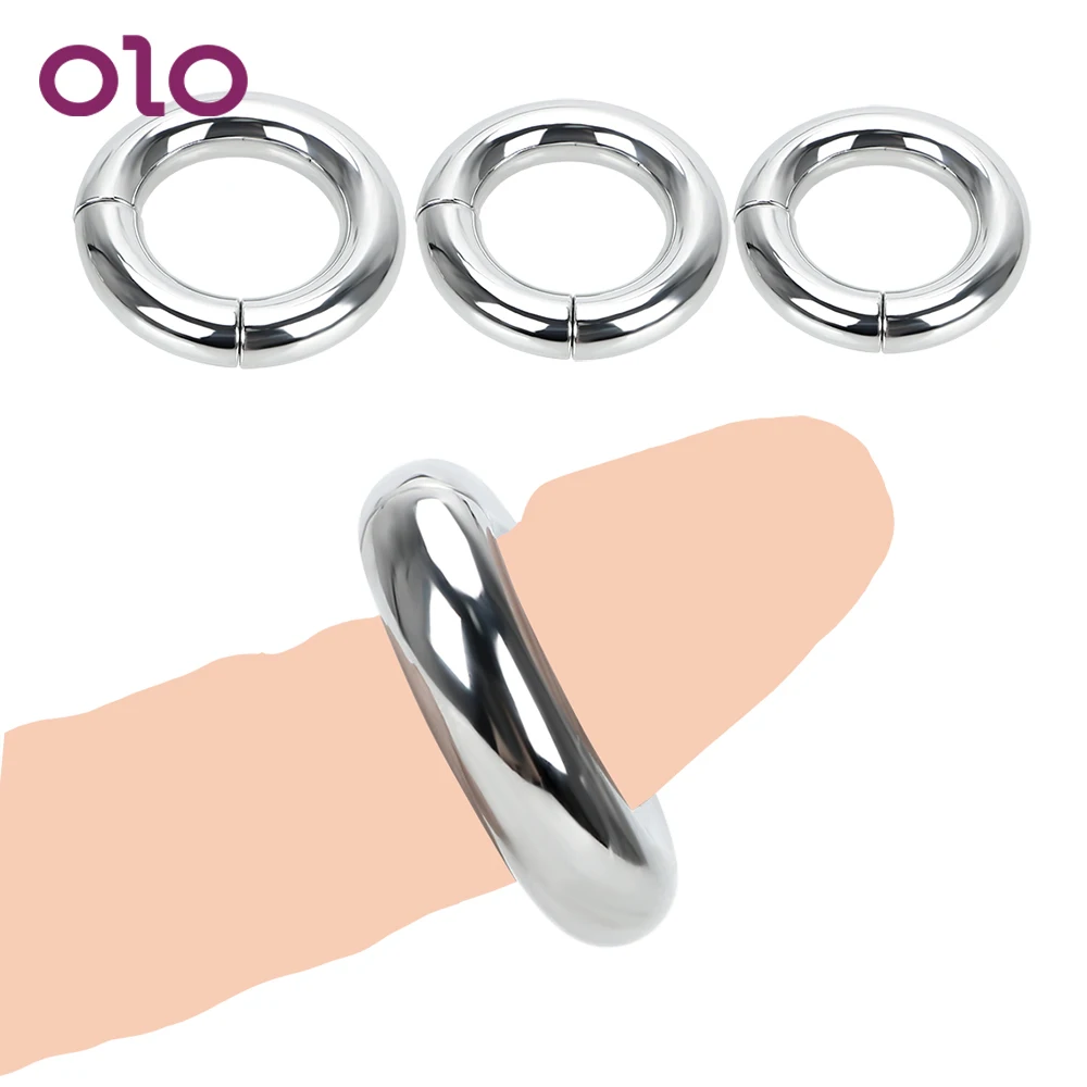 Сверхмощный магнитный шарик OLO 5 размеров для мужчин металлический замок пениса