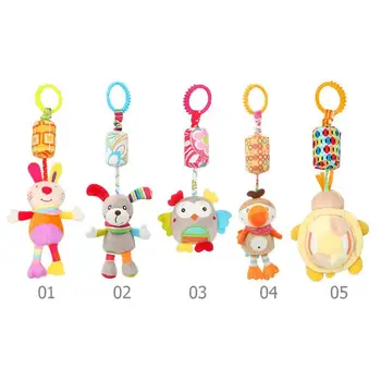 

Cartoon Infant Plush Baby Toy Bed Wind Chimes Bed Hanging Rattles Toys Doll