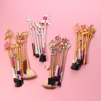

8Pcs Kawaii Anime Sailor Moon Makeup Brush Set Eyeshadow Lash Eyebrow Facial Powder Concealer Highlighter Make Up Brushes Kit