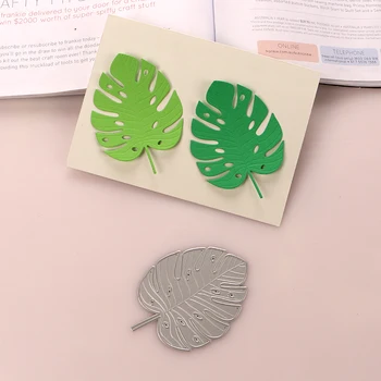 

DUOFEN METAL CUTTING DIES Monstera deliciosa Liebm leaves stencil DIY Scrapbook Paper Album 2020 new