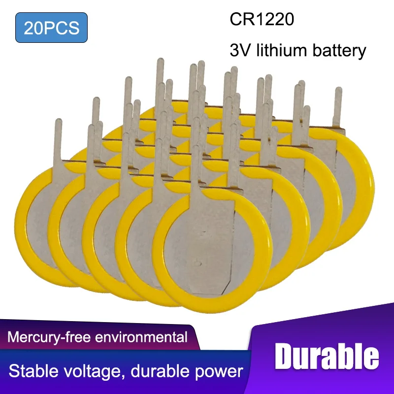 20PCS CR1220 Welding Feet Button Cell Batteries 3V 0 degree 2 Welding Solder Pins Watch Accessories 1220 Coin battery - ANKUX Tech Co., Ltd