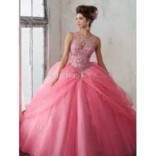 Цвет фуксии, розовый,, пышные платья, бальное платье, совок, тюль, бисером, кристаллы, дешевые, милые, 16 платьев