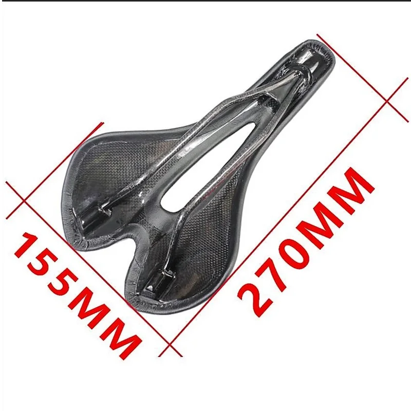 Carbon Fibre Saddle Mountain Bike Road Bicycle Artificial Leather Carbon fiber Cushion Cycling Parts 154g Lightweight