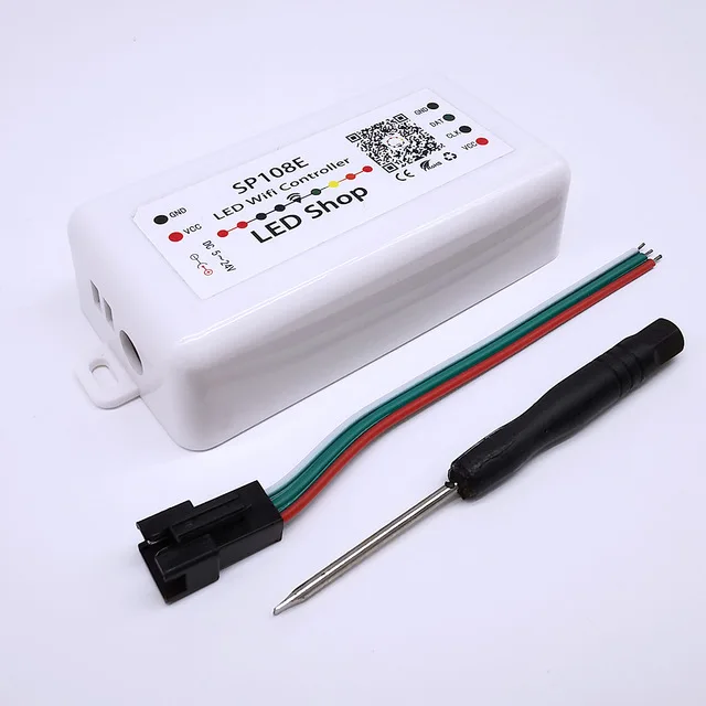 50 100 светодиодный s/string WS2812B предварительно припаянные пиксели RGB светодиодный модуль Плата радиатора узлы с Bluetooth музыкальным контроллером адаптер питания - Испускаемый цвет: SP108E Wifi
