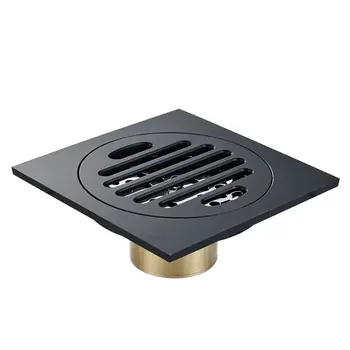 

Eridanus Square Floor Drain Waste Drain Cover for Bathroom Shower Room Toilet Laundry Garden Outdoor, Matte Black