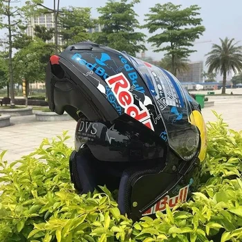 

Full Face Dual visor Flip up Casque route Off-road Motorcycle Helmet Motocross Racing Capacete Casco Motobike Riding Helmet