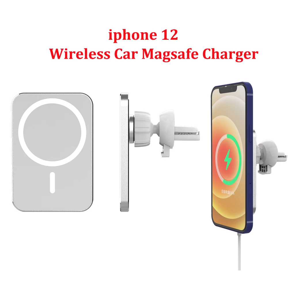 15W Wireless Car Magsafe Charger Airvent Mount Magnet Adsorbable Phone Holder for Iphone 12 Pro Max Mini Fast Charging | Мобильные