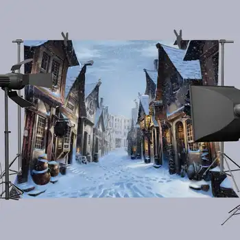 

Snow Street Magic House Backdrops for Photography Photo Backgrounds Party Photo Booth Backdrop for Birthday Party Decroat x-21