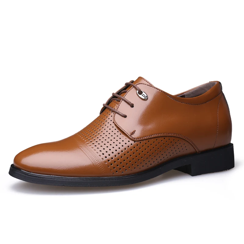 

2019 New Big Size 37-46 Formal Shoes Men Breathable Leather Summer Men's Dress Shoes Elegant Office Wedding Shoes For Male