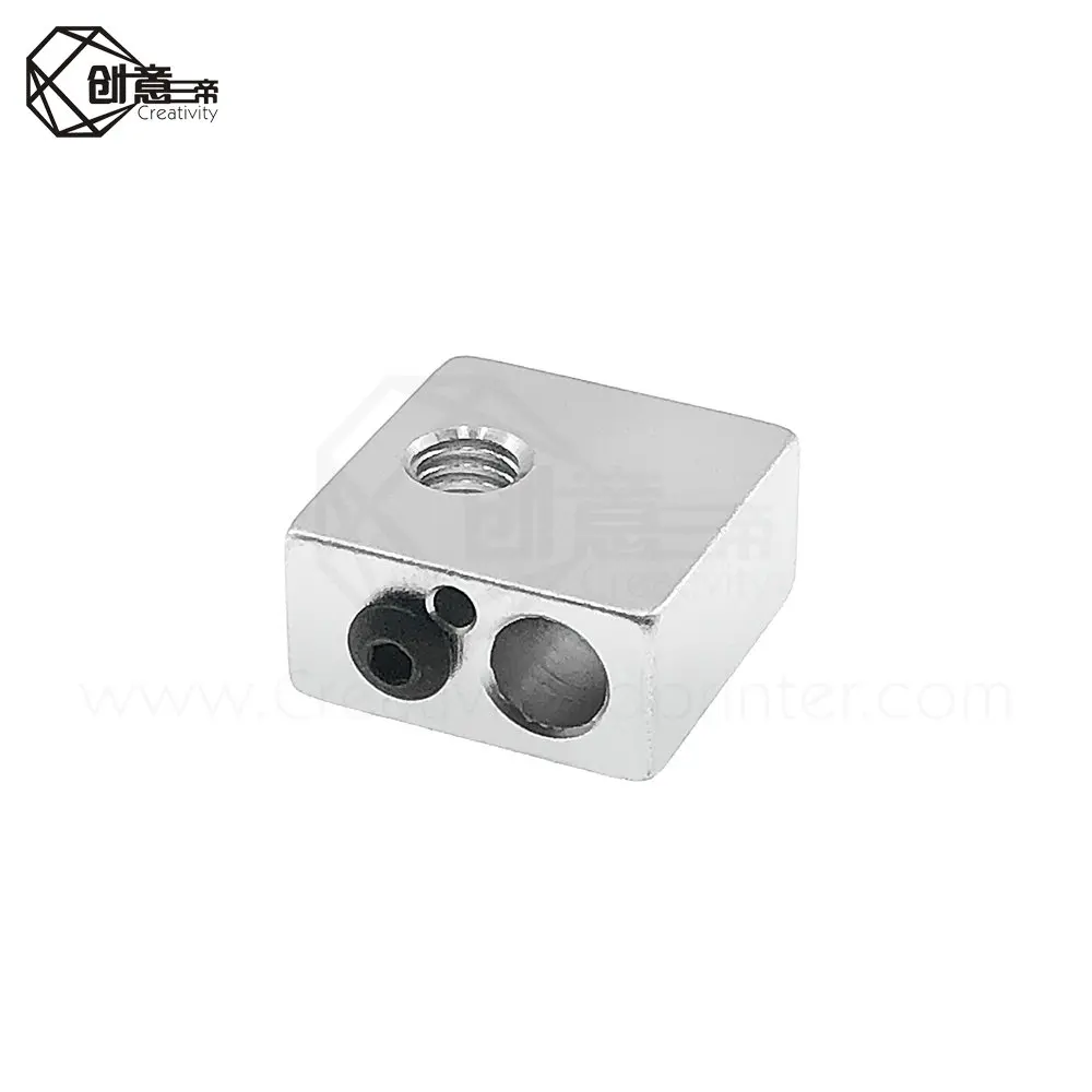 Creativity CR8Aluminum Heat Block (20*20*10mm) Hot End Heater Head Extruder 3D Printers Part heat bolck aluminum 3d print Parts |