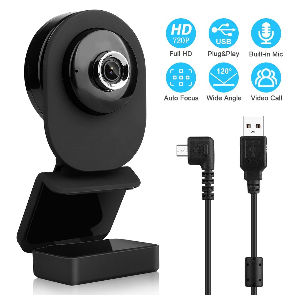 

720P HD Web Camera 2 million pixel Autofocus Webcam USB interface For Window Android Linux Computer PC Laptop Desktop Video Call