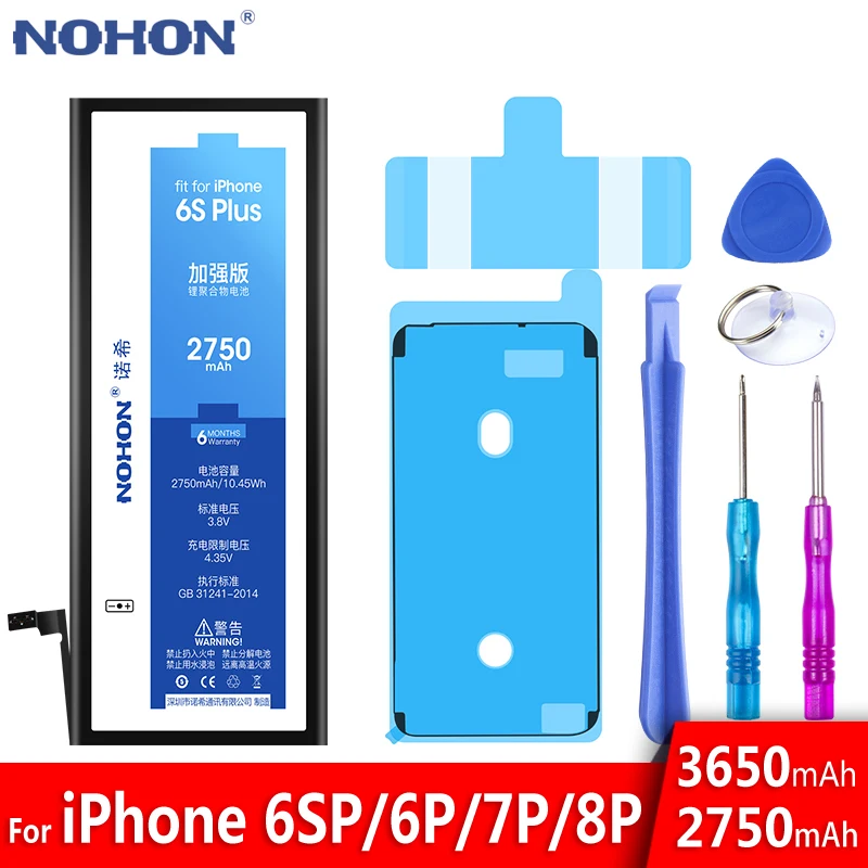 NOHON батарея для iPhone 6S 6 S 7 8 Plus оригинальная сменная Apple 6SPlus 6Plus 7Plus высокая емкость