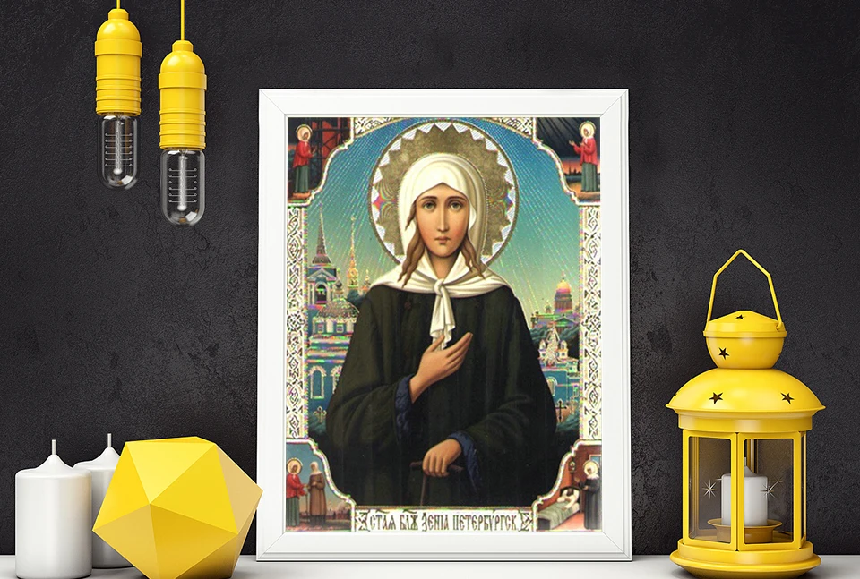 5D Diy diamond painting cross stitch religions icons Xenia Petersburg Scenic Diamond embroidery Diamond Home decoration