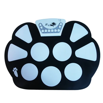 

Silicone Hand Roll Drum Electronic Drum Portable Musical Instrument Set For Children Play Game Education Birthday Gift - Black