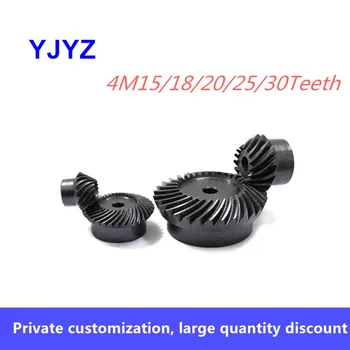 

4M 15/18/20/22/25/30teeth precision spiral bevel gear spiral bevel gear 1:1 transmission 1 pc