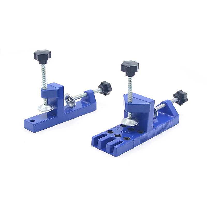 Universal Doweling Jig Set with Aligning Clamps Dowel Pins and Stop Collars blue Universal Doweling Jig Set Stainless steel