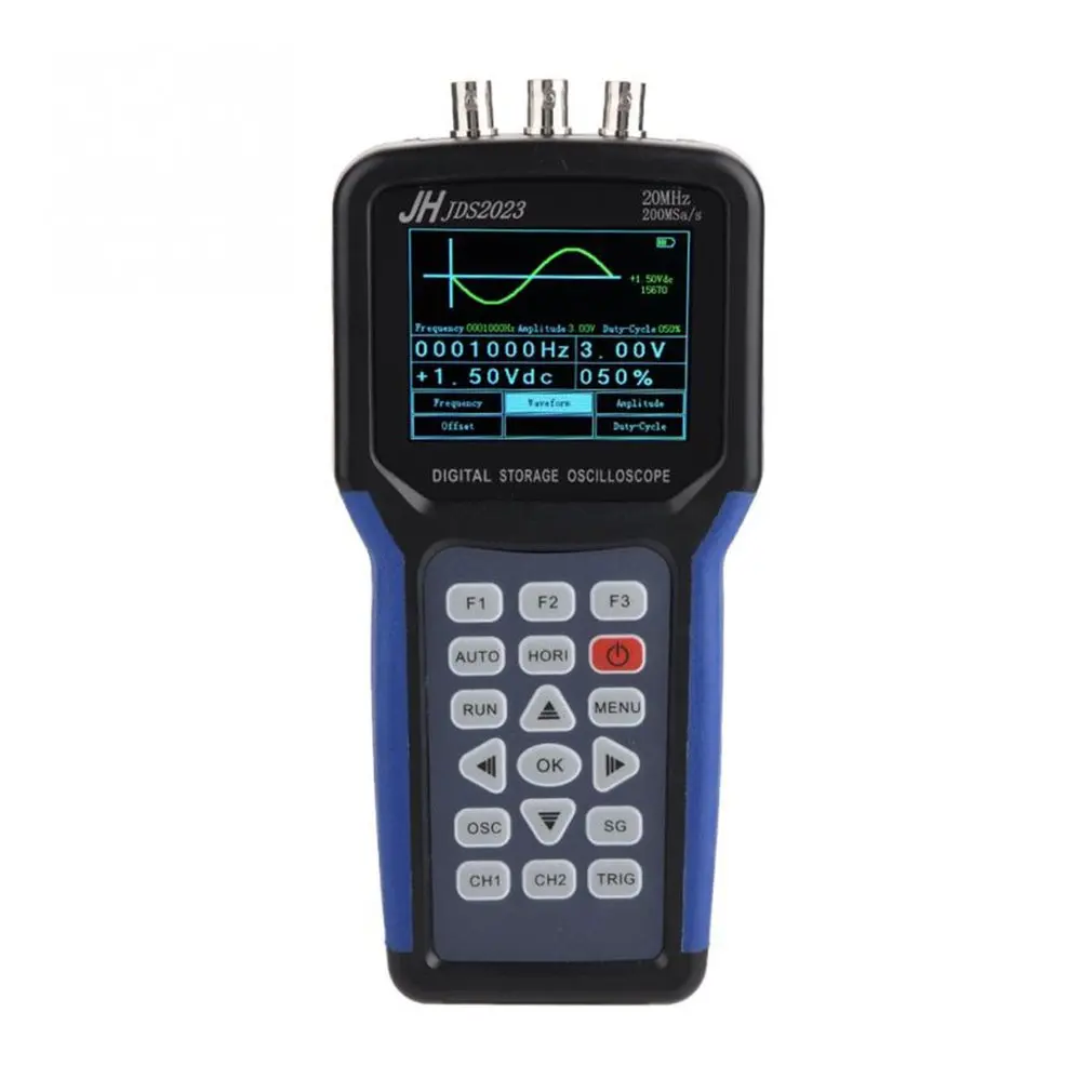 JDS2023 цифровой Ручной ЖК-осциллограф 1 канал 20 МГц 200 мс/с цифровой генератор сигналов для хранения AC/DC Входная муфта
