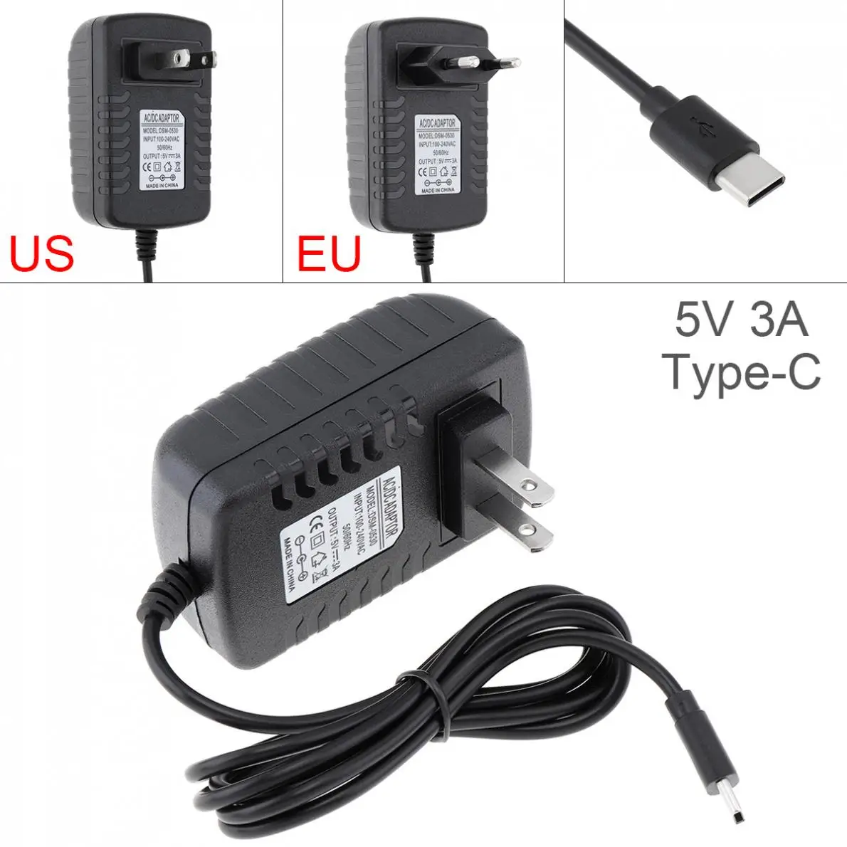 

5V 3A Power Adapter Charger Converter Mobile Phone Charger Fit for Raspberry Pi 4 TypeC USB Power Charging New