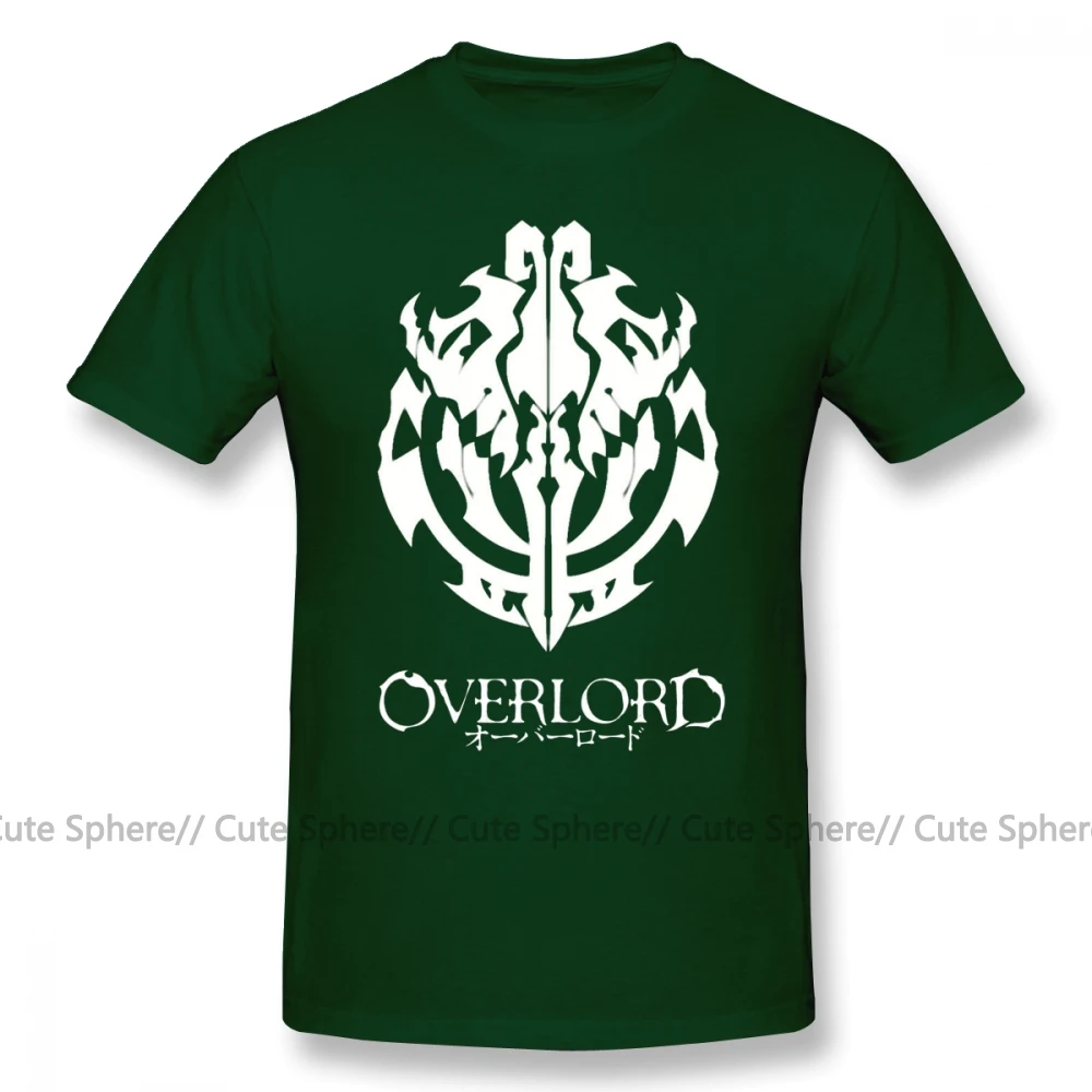 Футболка с надписью «Overlord», футболка с эмблемой «Guild» Ainz Ooal, графическая футболка с коротким рукавом, Мужская футболка большого размера - Цвет: Dark Green