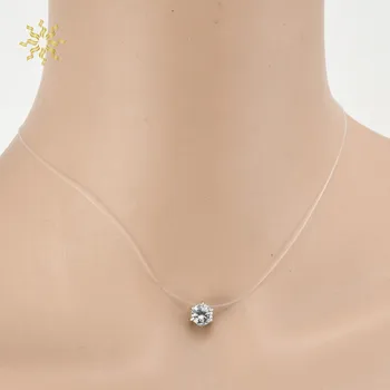

Fishing Line Pendant Invisible Rope Zircon Necklace Jewelry CY