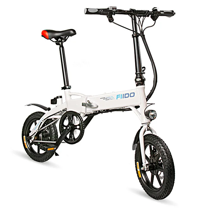 Fiido D1 Folding Electric Bike Two Wheels Electric Bicycle 14 Inch 36V 250W Mini Adults Electric Scooter With Seat