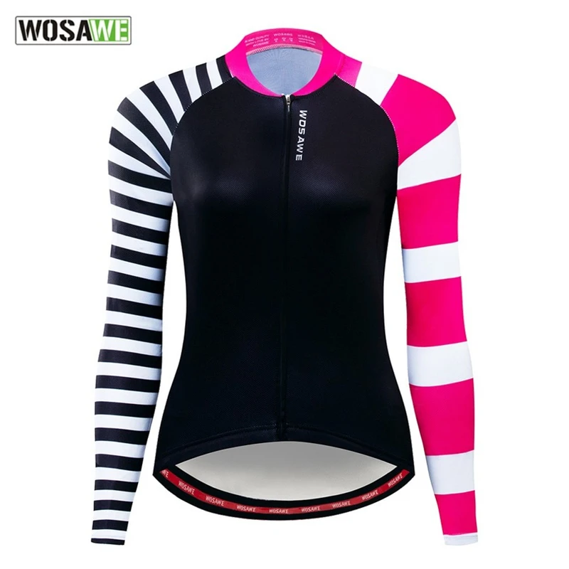 

WOSAWE S-XL Women's Cycling Jersey Long Sleeve Cycling Clothing Breathable Quick Dry Cycle Road Mountain Bike Bicycle Jersey