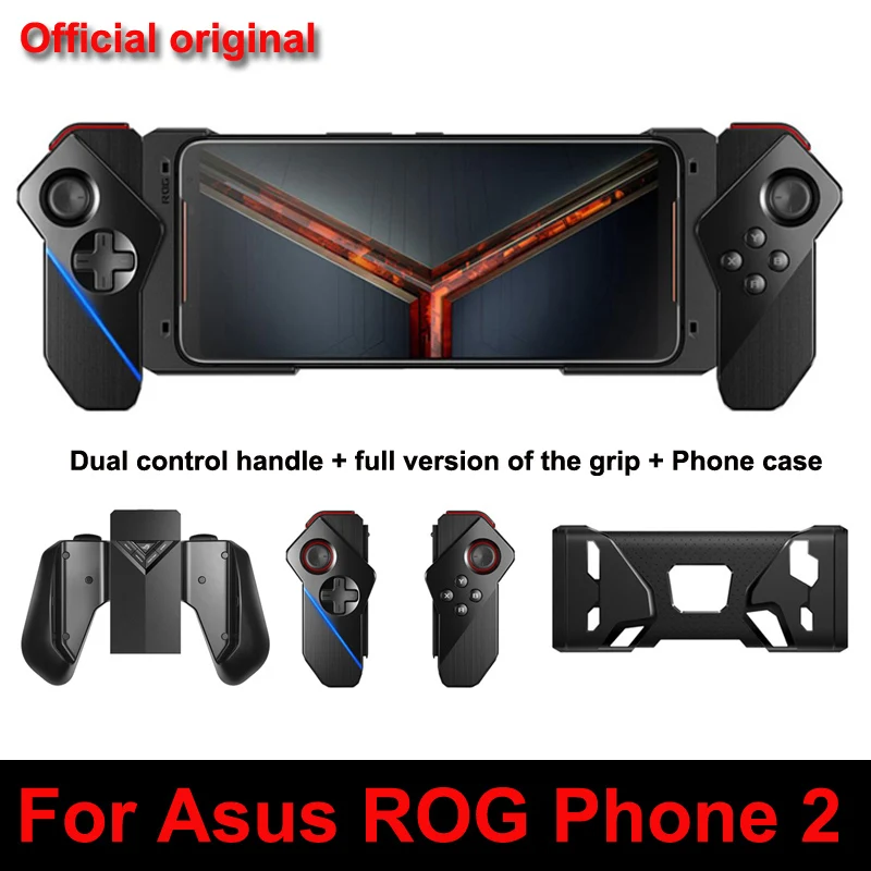 

Original Dual control handle with full version of the grip For Asus ROG Phone 2 Phone2 gamepad Controller Joystick + Phone Case