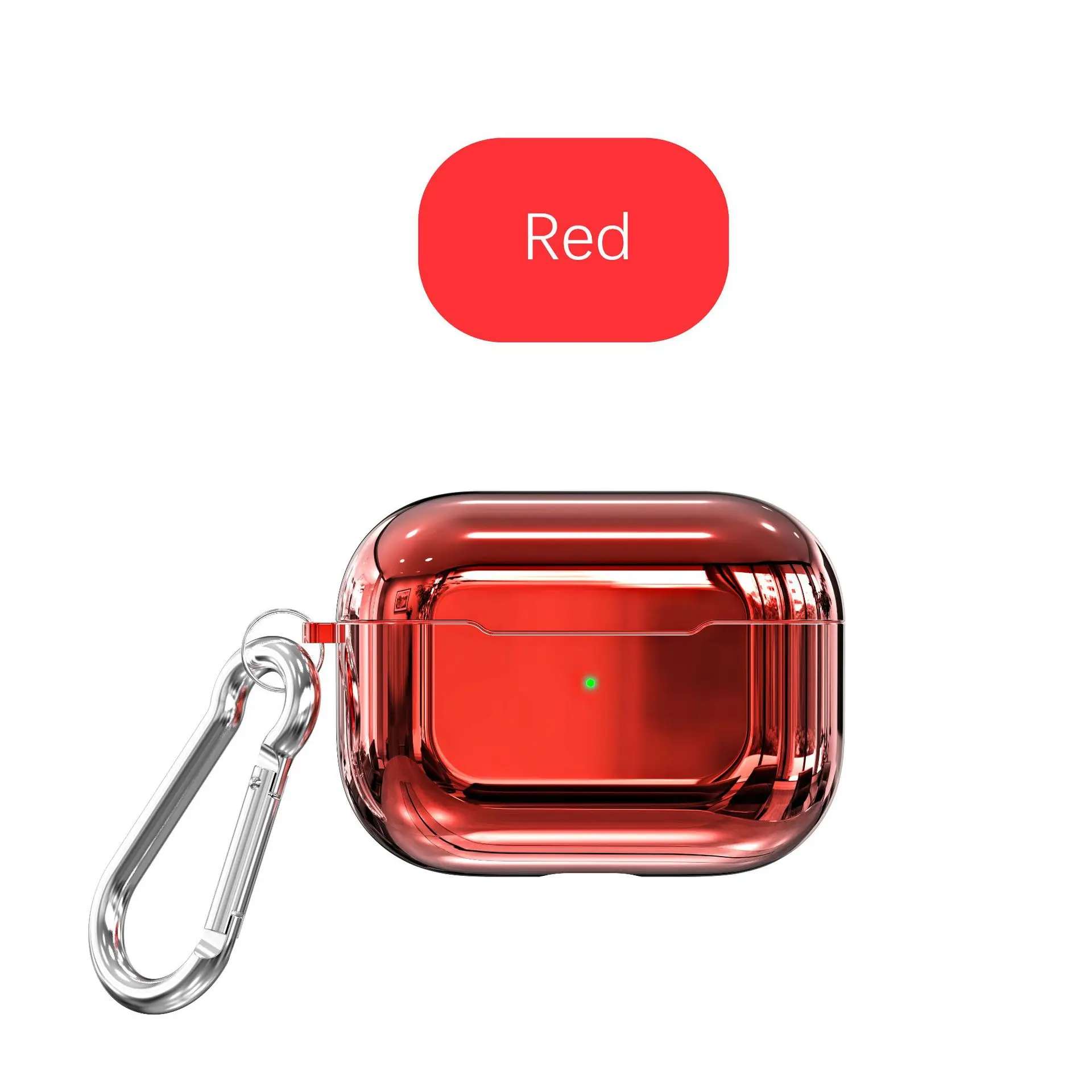 Чехол с гальваническим покрытием для AirPods Pro Bluetooth наушники защитная крышка гарнитура зарядная коробка для Apple Airpods 3 Pro Чехол - Цвет: Красный