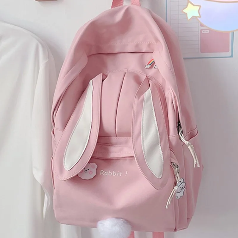 

High School Student Large Capacity Jk Kawaii Girl Backpack Japanese Harajuku Leisure Women Rabbit Ear Schoolbag Cute Lolita Bags