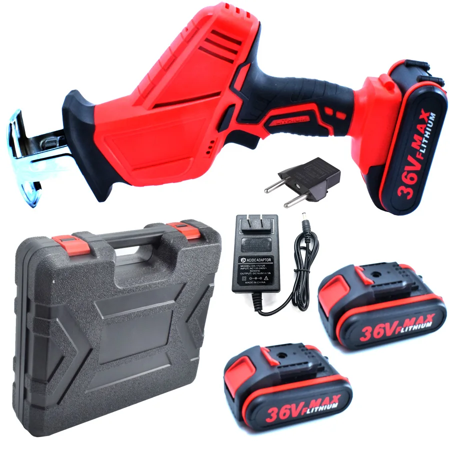 

36VF lithium Battery Cordless Reciprocating Saw Kit Outdoor Electric Saw for Wood Metal Cutting Power Tools